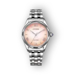 Citizen Eco-Drive rózsaszín számlapos karóra előlnézete