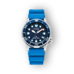 Citizen Promaster EO2028-06L, kék szíjas, vízálló búváróra, világító számlap és narancssárga másodpercmutató.
