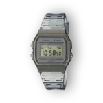 Casio F-91W digitális karóra előlnézetben.