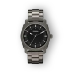 Fossil FS4774 férfi óra fekete számlappal és fém szíjjal.