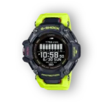 Casio G-Shock GBD-H2000-1A9ER fekete és sárga sportóra digitális kijelzővel és lépésszámlálóval.