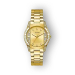 Guess aranyszínű női karóra elölnézetben