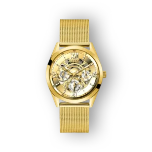 Guess arany színű karóra részletgazdag számlappal