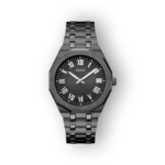 Guess fekete fémszíjas férfi karóra elölnézetben.