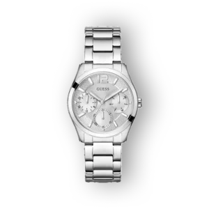 Guess márkájú ezüst színű férfi karóra előlnézetben