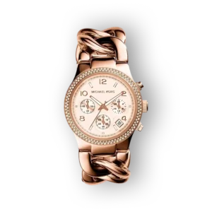 Michael Kors arany női karóra oldalnézetből.