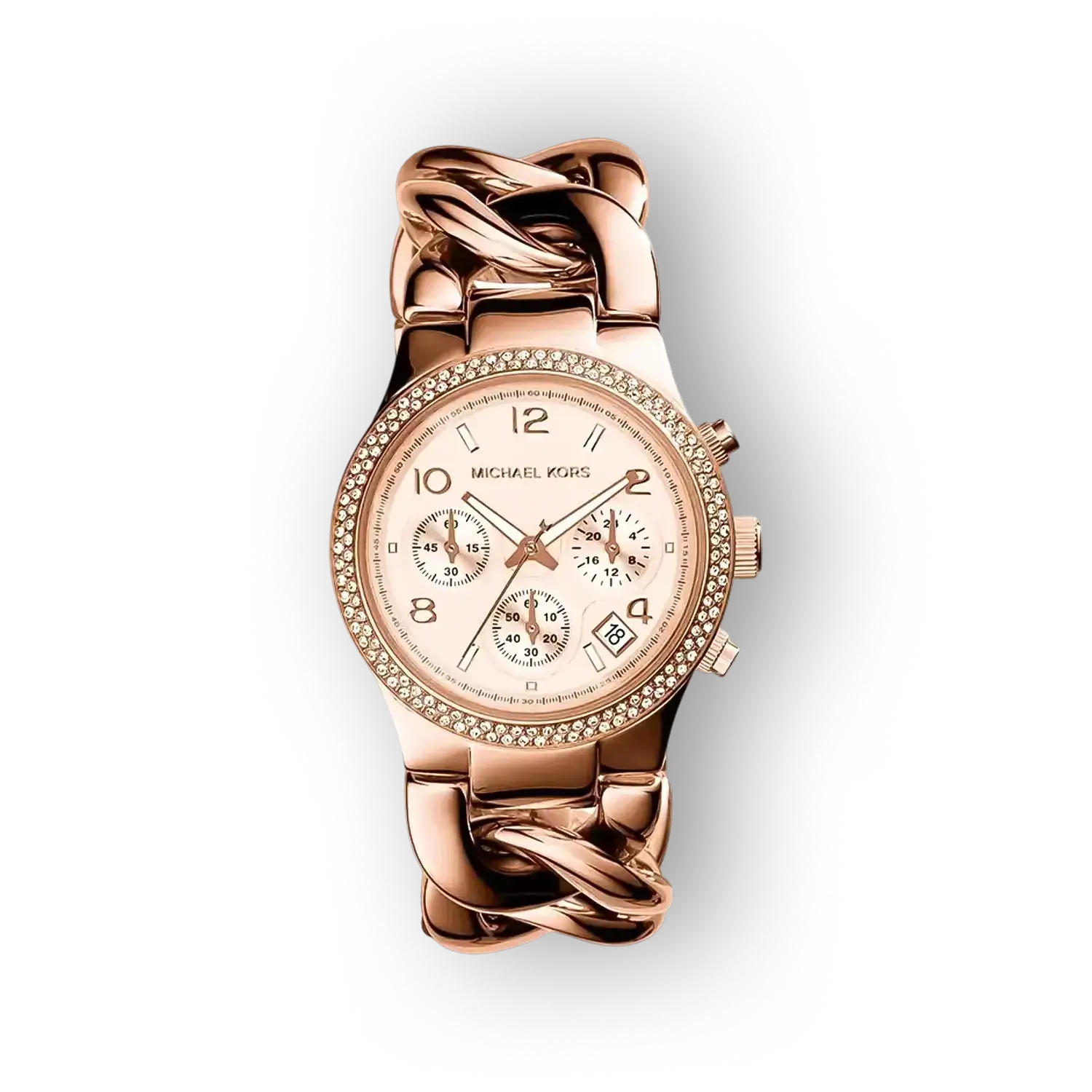 Michael Kors arany női karóra oldalnézetből.