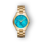 Michael Kors arany színű óra kék számlappal