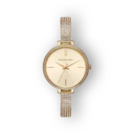 Michael Kors Jaryn MK3783 arany színű karóra, csillogó kövekkel díszített szíjjal. Elegáns, kifinomult megjelenés.