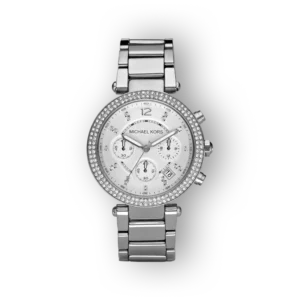 Michael Kors Parker MK5353 ezüst szíjas női karóra elegáns dizájnnal.