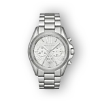 Michael Kors Bradshaw MK5535 karóra ezüst színű fém karkötővel és világos számlappal.