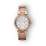 Michael Kors Parker MK5616 női karóra rose gold színben, köves számlappal.