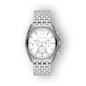 Michael Kors Pressley, ezüst színű chronograph női óra.