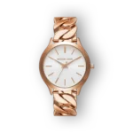 Michael Kors MK7473 rozéarany karóra nagy láncszíjjal.