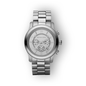 Michael Kors MK8086 ezüst színű karóra, krómozott fém szíjjal.