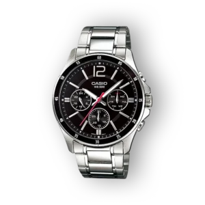 Casio férfi karóra fém szíjjal előlnézetben