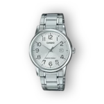 Casio elegáns ezüst karóra elölnézetben