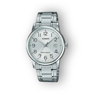 Casio elegáns ezüst karóra elölnézetben
