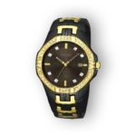 Pulsar karóra fekete-arany színű előlnézetben.