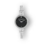 Roccobarocco RB.3534L-02M elegáns karóra, fekete számlappal és csillogó pánttal.