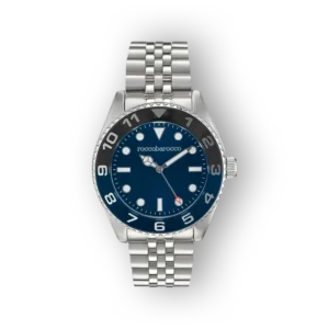 Roccobarocco RB.4886M-02M férfi karóra kék számlappal és acél szíjjal.