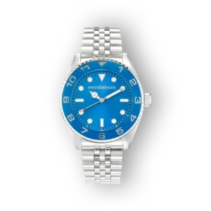 Roccobarocco RB.4886M-12M kék óra ezüstszínű szíjjal.