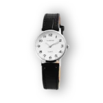 Férfi Classixx karóra fekete bőrszíjjal előlnézetben