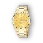 Arany színű Seiko 5 karóra előlnézeti képe.