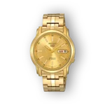 Aranyszínű Seiko 5 SNKL86K1 automata órája, naptár funkcióval.