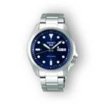 Seiko 5 Sports SRPE53K1 automata óra kék számlappal és acél szíjjal.