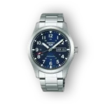 Seiko 5 Sports SRPG29K1 férfi óra, kék számlappal és fém szíjjal.