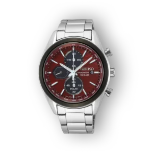 Seiko férfi karóra ezüst szíjjal és barna számlappal