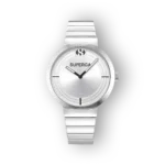 Superga ezüstszínű karóra, letisztult dizájnnal és fém szíjjal.