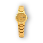 Seiko 5 SYME46K1 automatikus óra arany színű fém szíjjal.