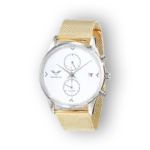 Vendetta VE1058 arany színű fém szíjjal és fehér számlappal.