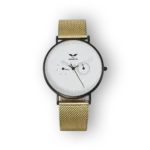 Yuvaraj prémium karóra, fehér számlappal és arany szíjjal