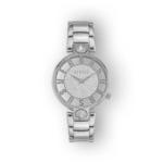 Ezüst színű Versus Versace női karóra elölnézetből.