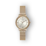 Guess női karóra rózsaarany számlappal előlnézetben.