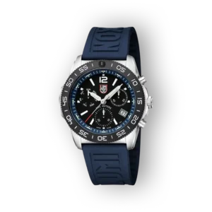 Luminox férfi karóra kék szíjjal és fekete számlappal.